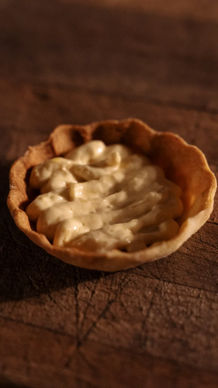 Crema de maíz en la tartaleta